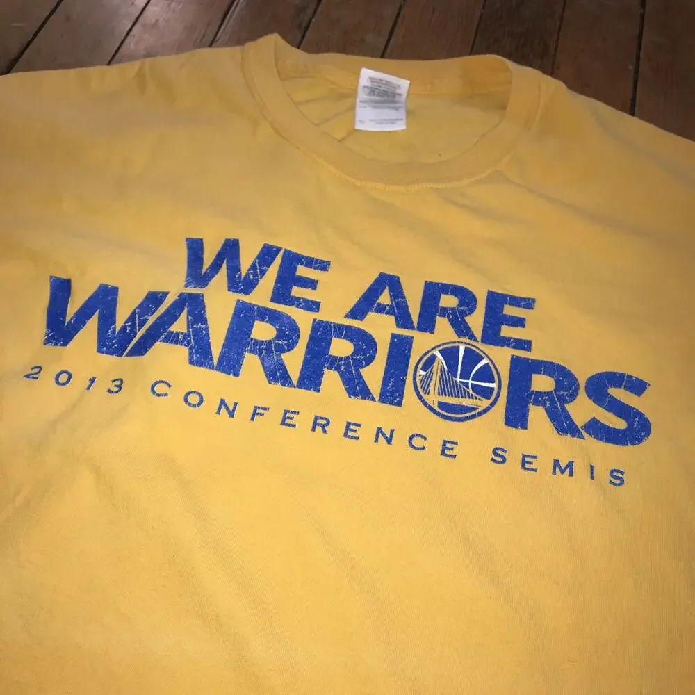Golden State Warriors‎ 2013 Conference Semis T-Shirt Adult xL Yellow Gildan